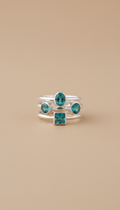 Contemporary Silver Stack Ring