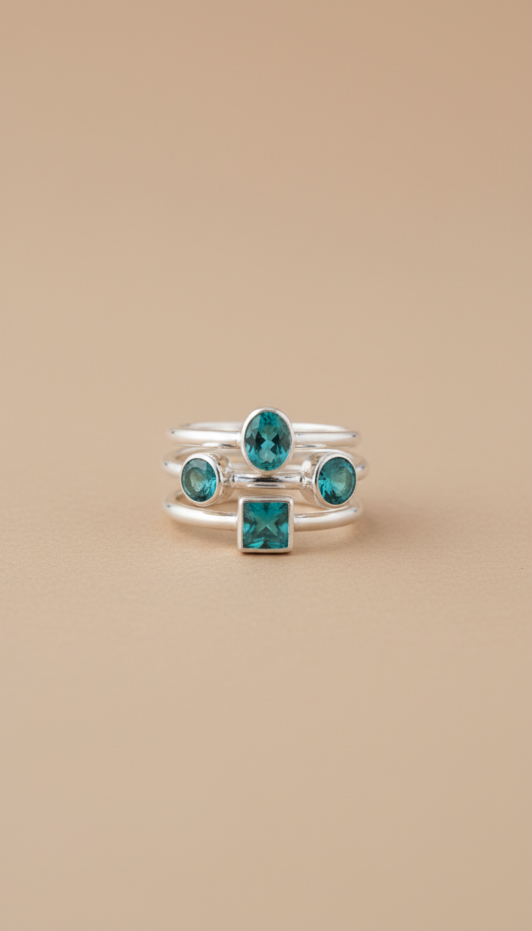 Contemporary Silver Stack Ring