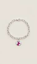 Magenta Deer Logo Pendant Necklace